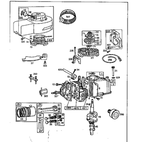 4-Cycle Engine Diagram and Parts List for 92500-92599 3152-01-3152-01 Briggs and Stratton Engine